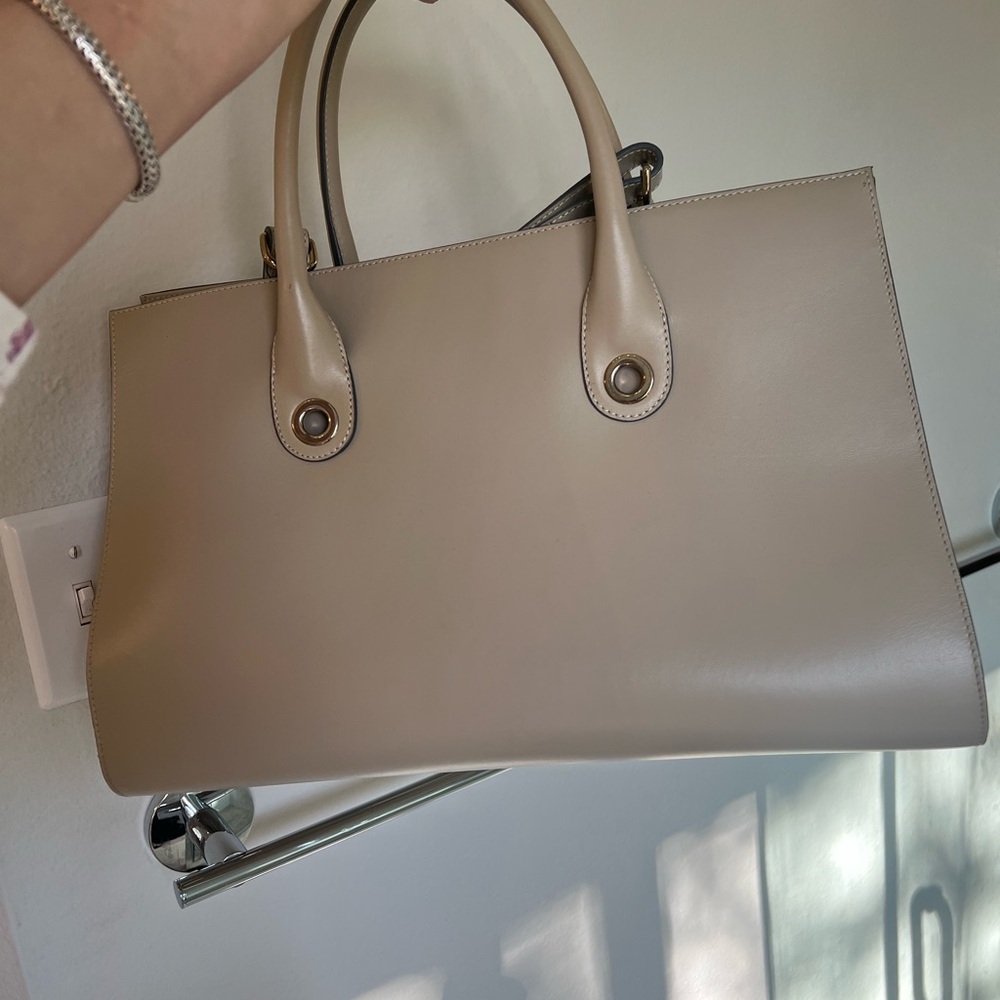 Jimmy Choo Cream Leather Tote Top Handles & long strap included - Picture 3 of 8